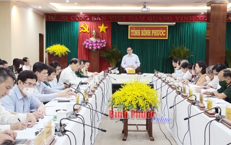 Thủ tướng Phạm Minh Chính làm việc với BTV Tỉnh ủy Bình Phước: Chung tay tháo gỡ điểm nghẽn trong phát triển kinh tế - xã hội