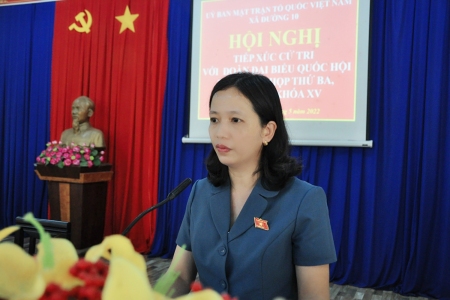 Đoàn đại biểu Quốc hội tỉnh tiếp tụctiếp xúc cử tri trước kỳ họp thứ 3, Quốc hội khóa XV tại huyện Bù Đăng