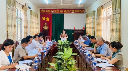 Phó Trưởng Ban pháp chế HĐND tỉnh Trịnh Thị Hòa phát biểu tại buổi làm việc