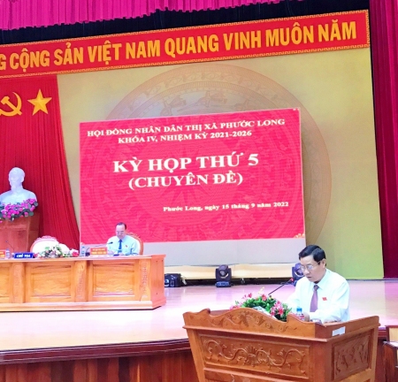 HĐND thị xã Phước Long tổ chức kỳ họp thứ 5 (chuyên đề)