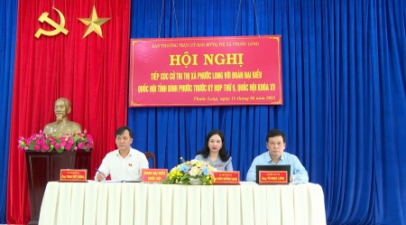 Đoàn đại biểu Quốc hội tỉnh Bình Phước tiếp xúc cử tri tại thị xã Phước Long và huyện Phú Riềng.